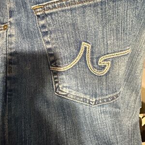 Ag Adriano Goldschmied Blue Denim with Yellow Stitching